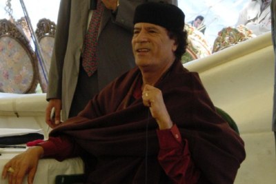 Muammar al-Gaddafi , le père de Saadi Khadafi