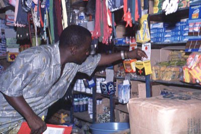 Shopkeepers stock malaria drugs.