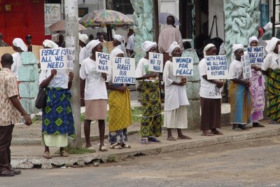 Women led pressure groups for peace across Liberia (file photo)
