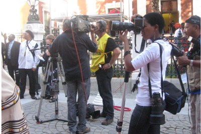 Media at the opening of parliament in South Africa (file photo).