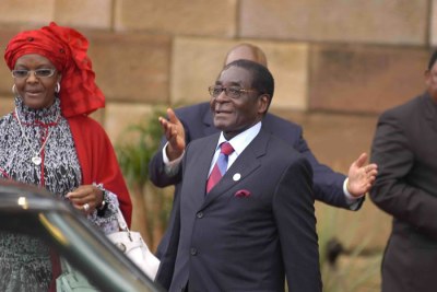 Robert and Grace Mugabe.