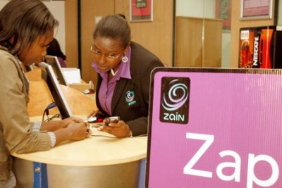 A Zain shop in Nairobi: The company has about 40 million subscribers in Africa.