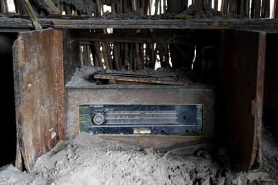 A damaged radio: In Swaziland broadcasting is state controlled.