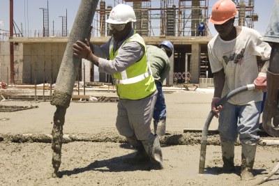 Construction in progress in Vosloorus, a large township in the south of Johannesburg: Infrastructure is a key challenge for most African countries today.