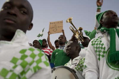 Nigerian football fans are hoping for a big win against Greece.