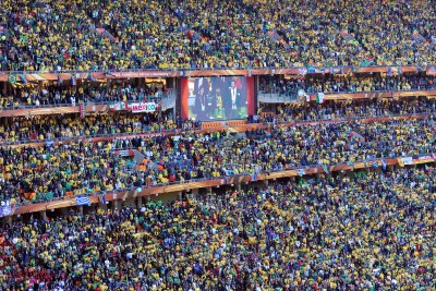 A view of Soccer City Stadium during the 2010 FIFA World Cup Group A opening match between South Africa and Mexico on June 11, 2010 in Johannesburg.