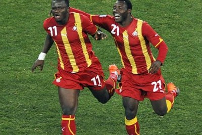 Ghana's Sulley Muntari, left, and Kwadwo Asamoah at the 2010 World Cup. Both are back in the squad, with Muntari the Black Stars' potential match-winner.