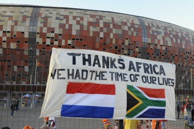 The 2010 World Cup winds down at Soccer City, Johannesburg.