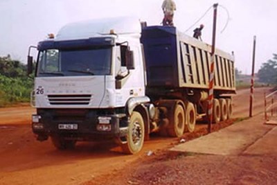 Bauxite Mining Truck in Ghana.