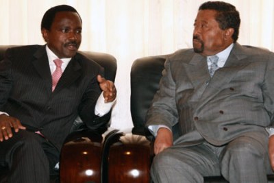 Vice-President Kalonzo Musyoka lobbied Africa Union Commission chair Jean Ping at AU headquarters in Addis Ababa.