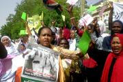 Sudanese women protesting for their rights.