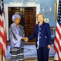 Liberian President Ellen Johnson Sirleaf Visits Washington DC