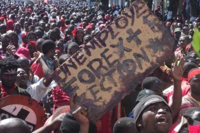 Thousands of Malawians took to the streets to protest against the government (file photo).