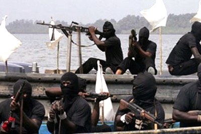 Pirates operating on the Nigeria coast.