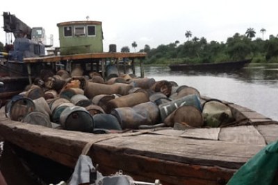 Oil vessel impounded by JTF, with 187,500 litres of adulterated fuel in Bayelsa
