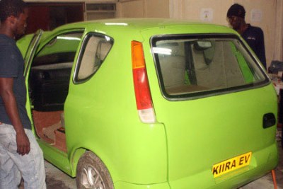The Kiira EV model developed by Makerere University Students.