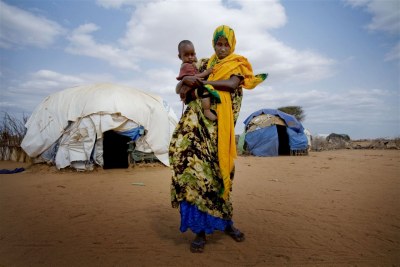 A woman in the world's largest refugee camp, Dadaab in Kenya.