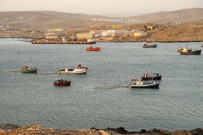 Fishing trawlers in Lüderitz, Namibia.