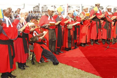 Judges taking the oath of office (file photo)