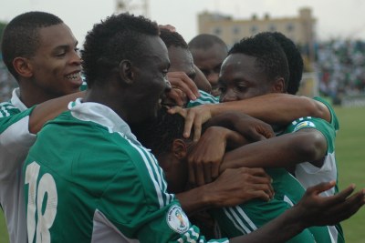 Super Eagles of Nigeria celebrating (file photo)