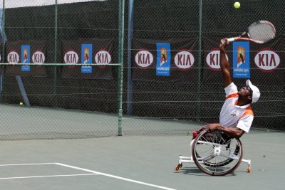 Zimbabw's wheelchair tennis player, Nyasha Mharakurwa.