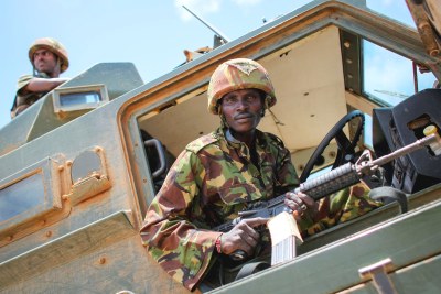 Kenyan soldiers of the African Union Mission in Somalia (file photo).