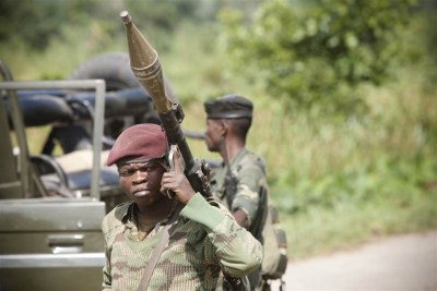 Soldats de l'armée congolaise déployés contre les rebelles du M23.