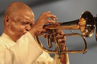 South African composer and trumpeter Hugh Masekela