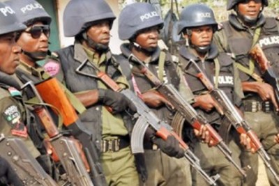 Nigerian police on standby.