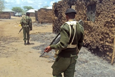 Police officers have been accused of allegedly beating local residents and looting property in Garissa town (file photo).