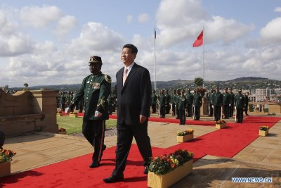 President Xi Jinping  of China, on his visit to South Africa