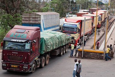 A busy Rwanda-Tanzania border post at Rusumo. The Bill seeks to ease clearances, among others (file photo).