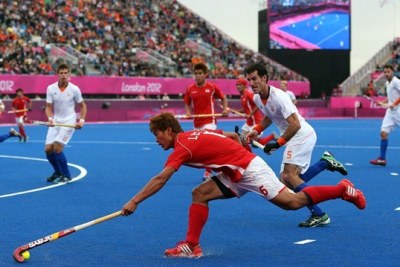Match de hockey lors des Jeux Olympiques Londres 2012