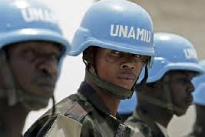 Mission conjointe des Nations Unies et de l'Union africaine (MINUAD) en poste au Darfour.