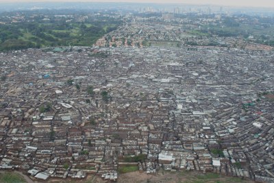 Kibera slums in Nairobi, Kenya.