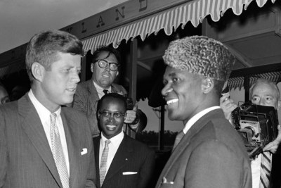 (Photo d'archives) - Rencontre entre John F. Kennedy et Sékou Touré en octobre 1959.