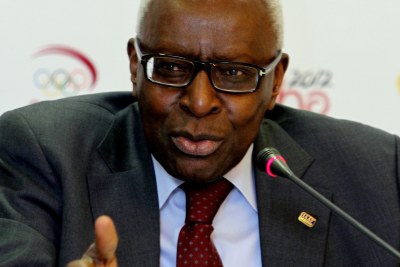 Lamine Diack, président de l'Association internationale des fédérations d'athlétisme (Iaaf)