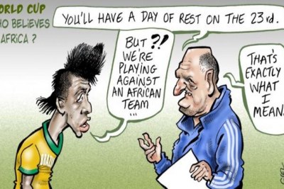 A satire of African teams at the World Cup.