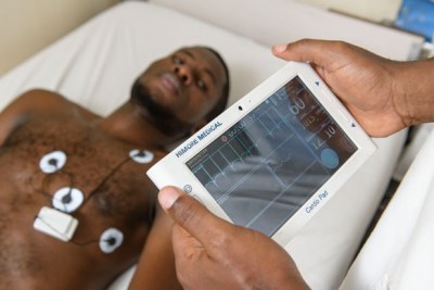 The Cardiopad invented by Cameroonian Arthur Zang is believed to be Africa’s first handheld medical computer tablet (file photo).