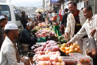 Traders in Addis Ababa.