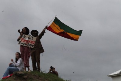 Activistes anti-xénophobie  en Afrique du Sud.