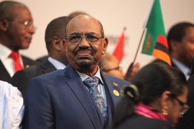 Omar El-Bechir, Président du Soudan au 25 Sommet de l'Union Africaine à Johanesburg (Afrique du Sud)