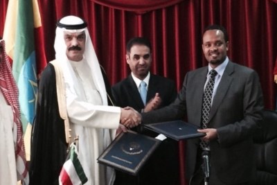 The Loan and Project Agreements were signed by H.E. Mr. Ahmad Shidi, Minister of Finance, on behalf of the Federal Democratic Republic of Ethiopia and Mr. Hamad S. Al-Omar, Deputy Director-General of Kuwait Fund for Arab Economic Development.