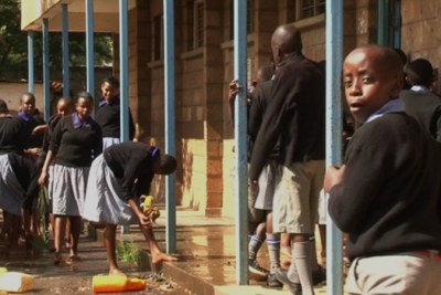 Pupils at Moi Avenue Primary School, Nairobi
