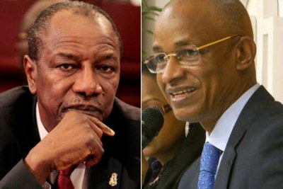 Le président sortant, Alpha Condé (à gauche) fera face à son principal challenger, Cellou Dalein Diallo, lors de la présidentielle du dimanche 11 octobre 2015 en Guinée