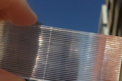This invention splits and concentrates sunlight to generate more electricity.