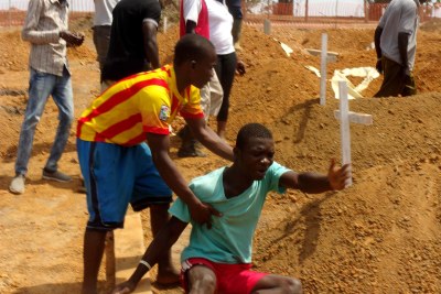 Mourning the dead: Liberia is the country hardest hit by the most recent outbreak.