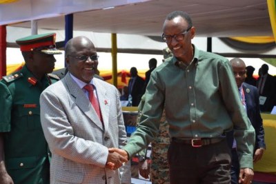 President John Magufuli and Paul Kagame.