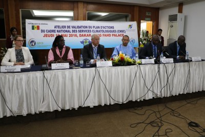 Atelier de validation du Plan d’Action du Cadre National des Services Climatologiques du Sénégal, Dakar le 19 Mai 2016.