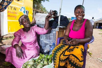 Traders in Elegu's main market, Uganda. Elegu, about 100kms north of Gulu, is a border town that is very important for Uganda's trade with South Sudan. In the last four years, TradeMarkEA has helped train 4,000 women on business and exports in Uganda.